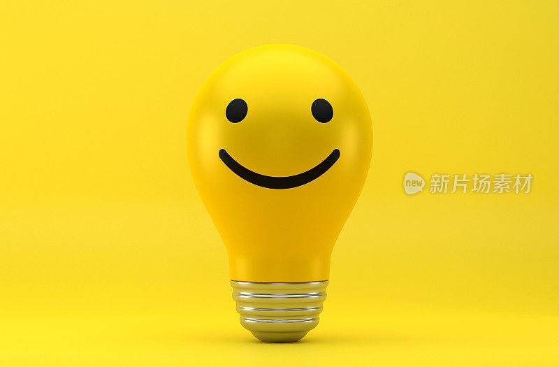Light Bulb And Happy Emoji